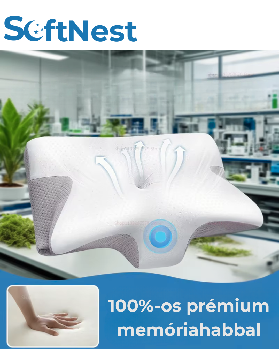 Memóriahabos párna